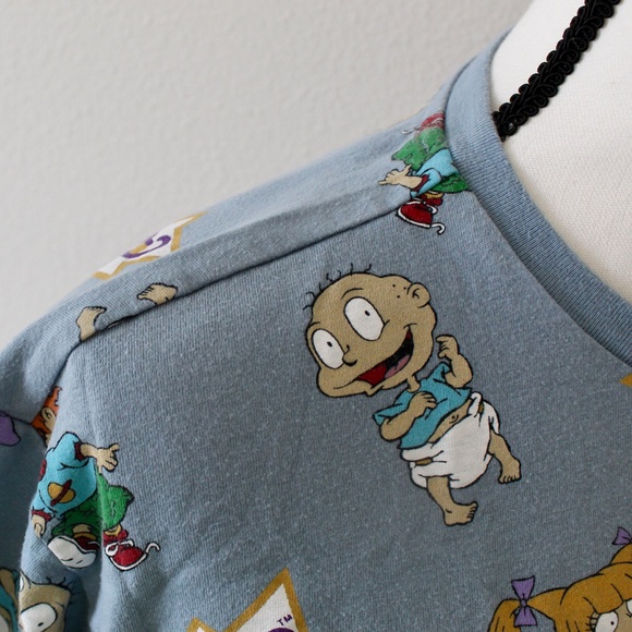 Blue Rugrats Graphic Cropped Box Tee - Picture 5 of 7